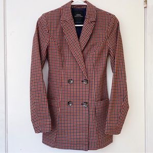 ☆ Urban Outfitters | NWT Jacques Plaid Double-Breasted Blazer ☆